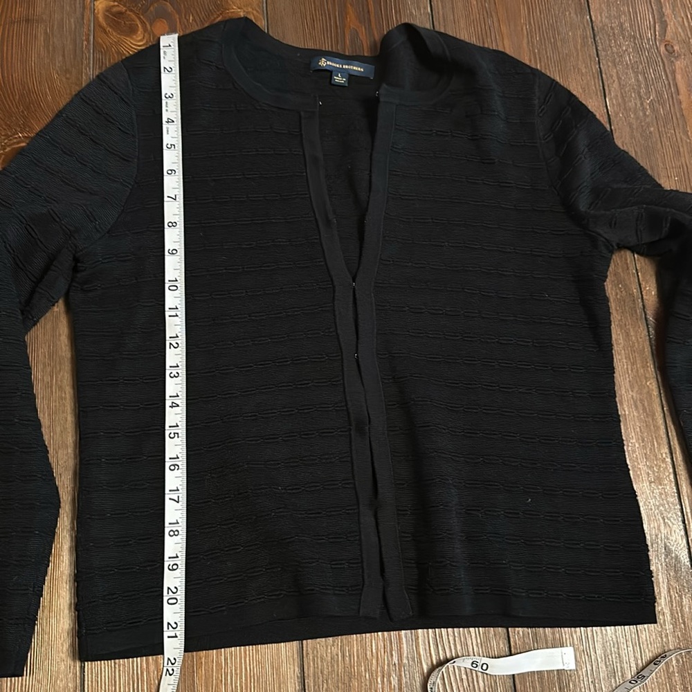 Brooks Brothers Hook and Eye Black Cardigan Sweater - Picture 8 of 8